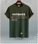 Men's High Quality Tee In Resonable Price Patience Loading Printed - Image 3